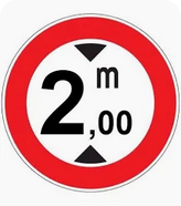 cartello altezza massima 2 metri