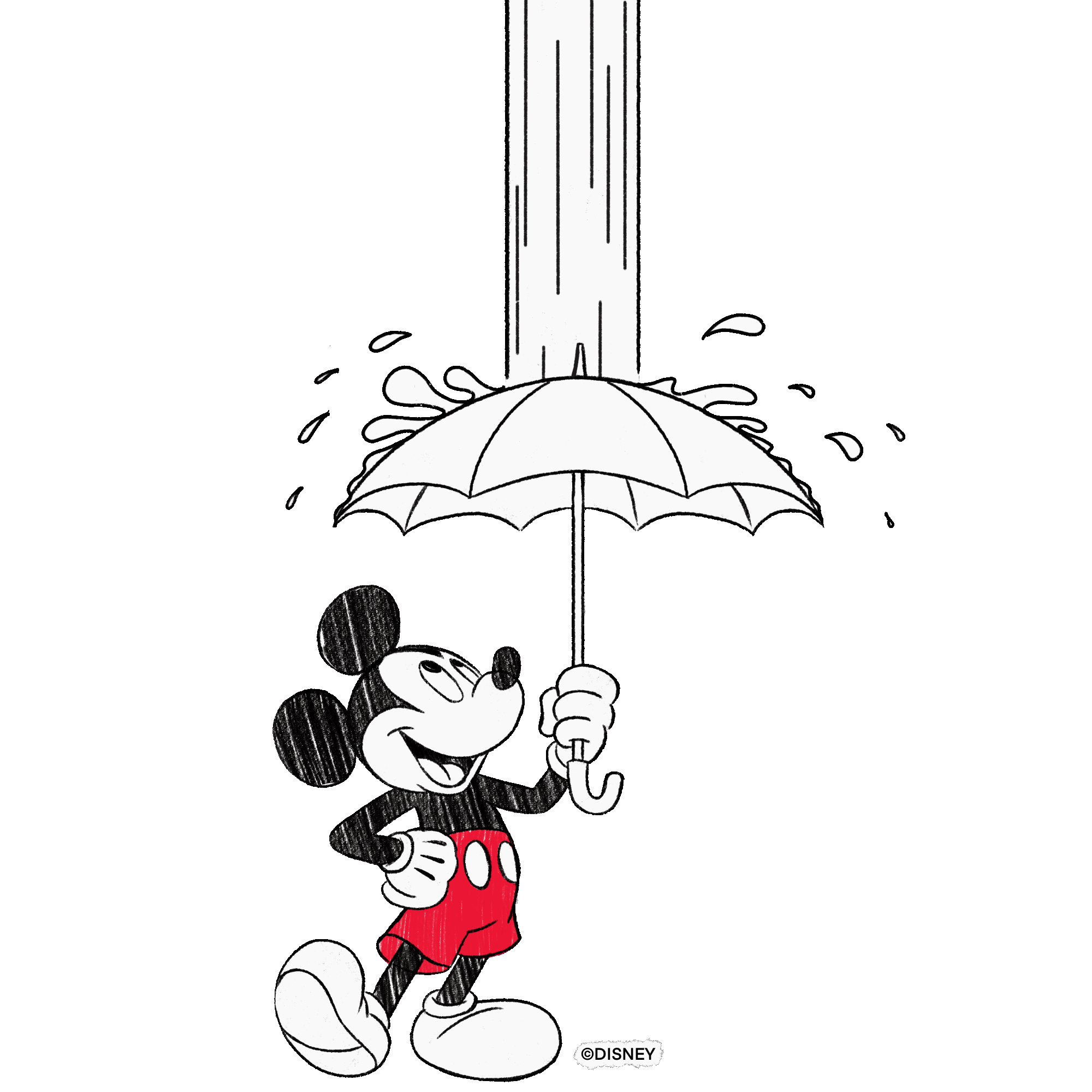 p topolino mickey piove