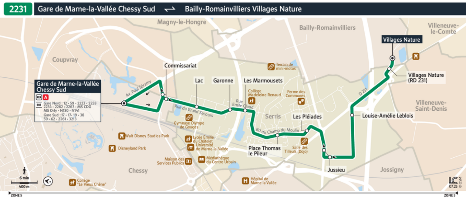linea 2231 villages nature disneyland paris
