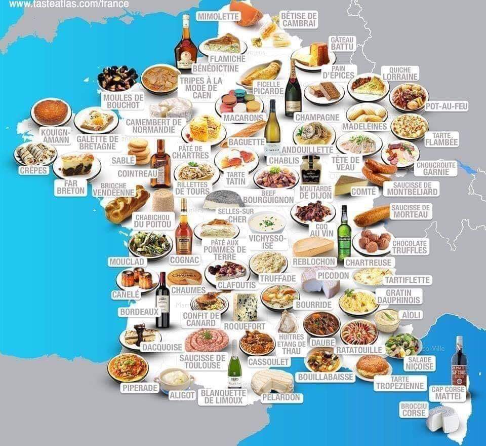 francia mappa cibo