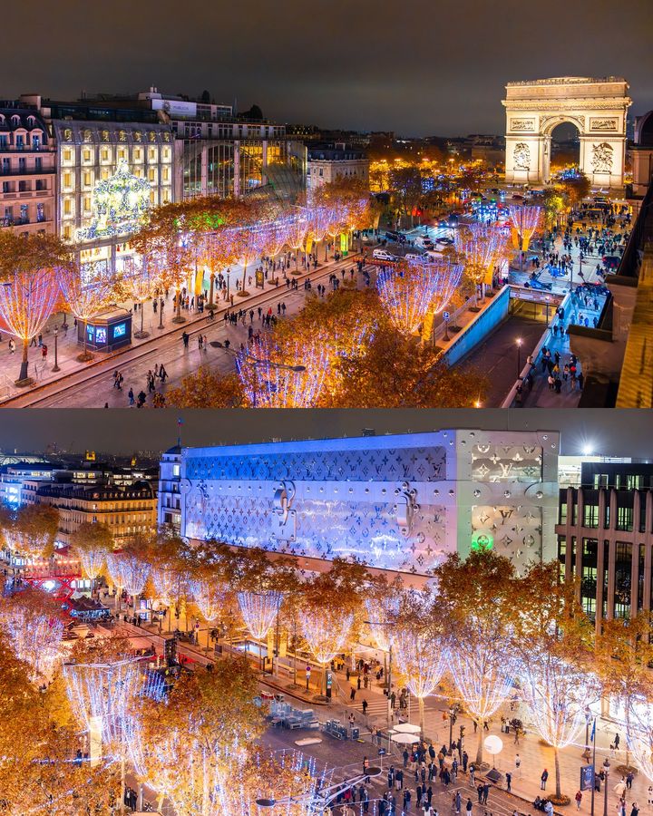 luminarie Champs Elysees a Parigi, 2025, Loïc Lagarde Photography