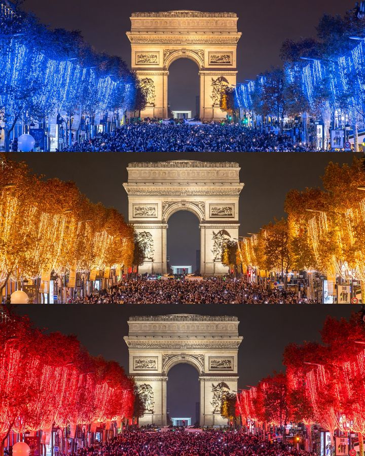 luminarie Champs Elysees a Parigi, 2025, Loïc Lagarde Photography